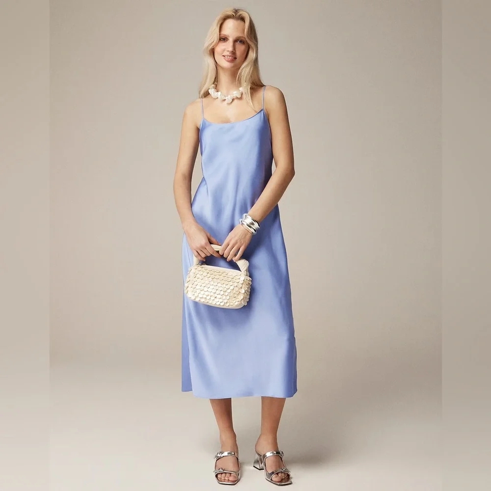 J.Crew Gwyneth slip dress in luster charmeuse BV496
